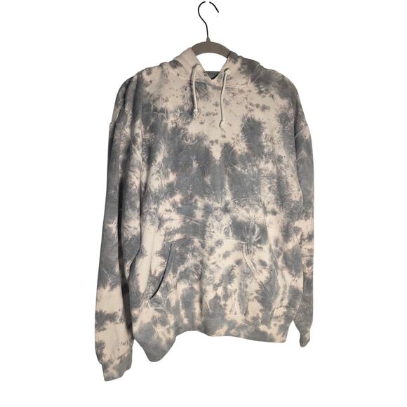 Artist Union Clothing Co Adult Medium tie-dye Hoodie Sweatshirt Grey White Cozy - Picture 1 of 8